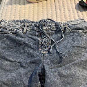 Gap Lace-Up Women's Jeans in Medium Blue